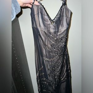 BCBG MAXAZRIA Silk beaded evening gown size 0